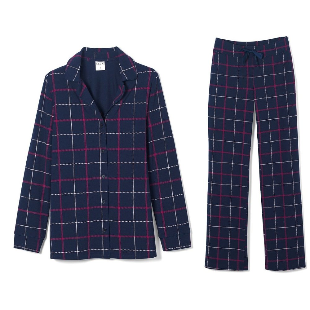 Soma Embraceable Plaid Pajama Set